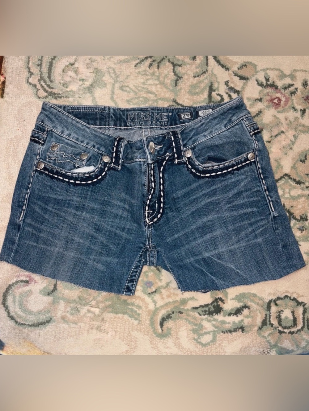 Miss Me Medium Wash Blue Denim Cut-off Shorts